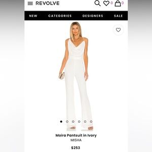 Revolve Moira Pantsuit - white jumpsuit